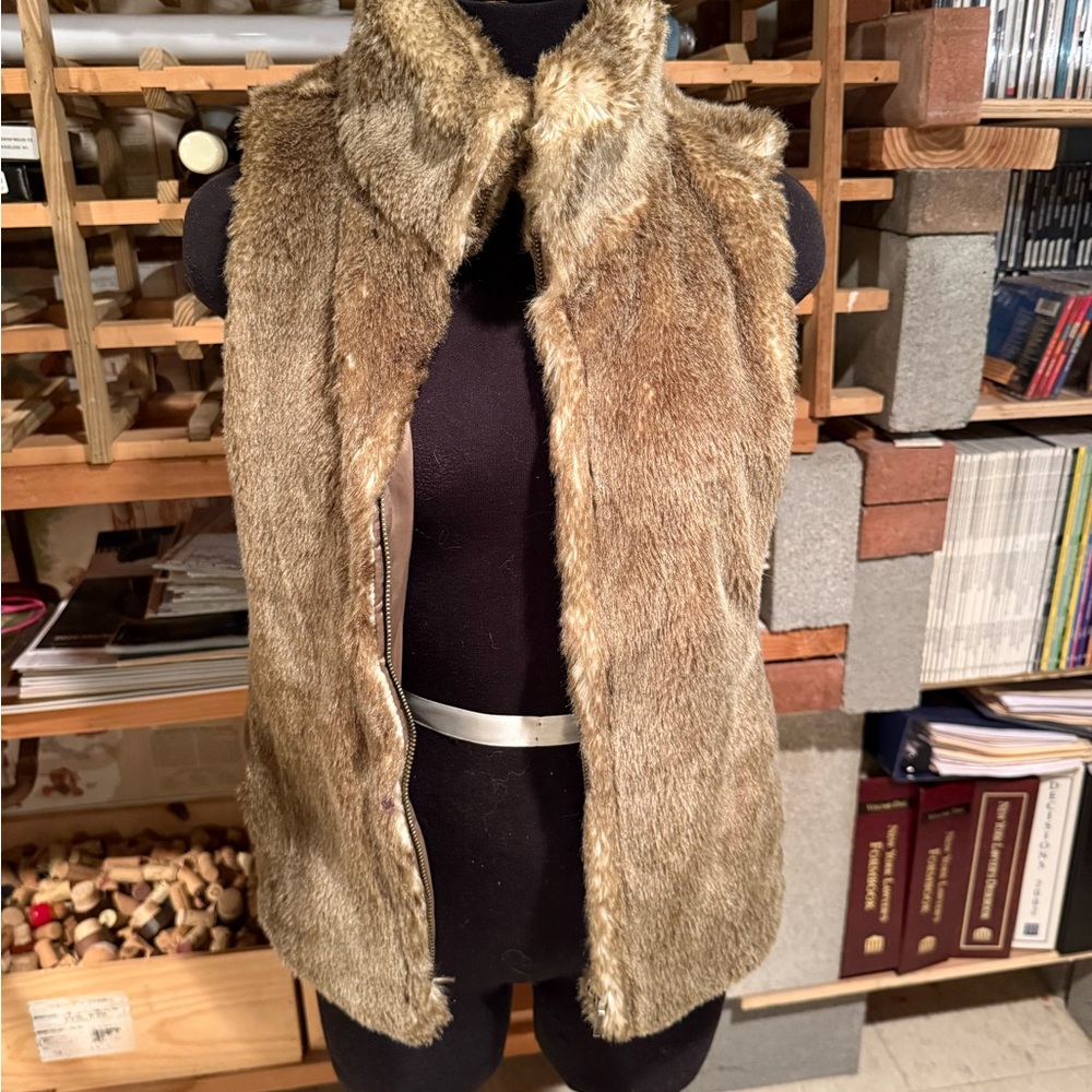 LOFT‎ Faux Fur Brown Vest